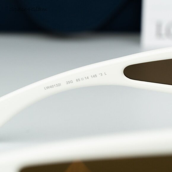 Loewe Men Sunglasses White Brown Gold Mirror Pilot LW40132I 25G NEW AUTHENTIC - Picture 5 of 8